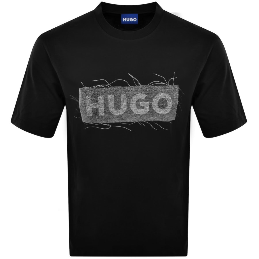 HUGO Blue Naxter T Shirt Black | Mainline Menswear us